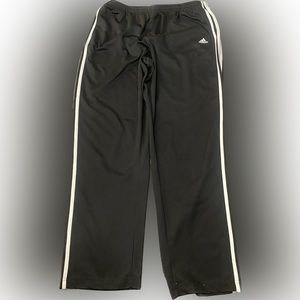 Adidas 3 Stripe Classic Track Pants / Color: Black & White / Size: XL